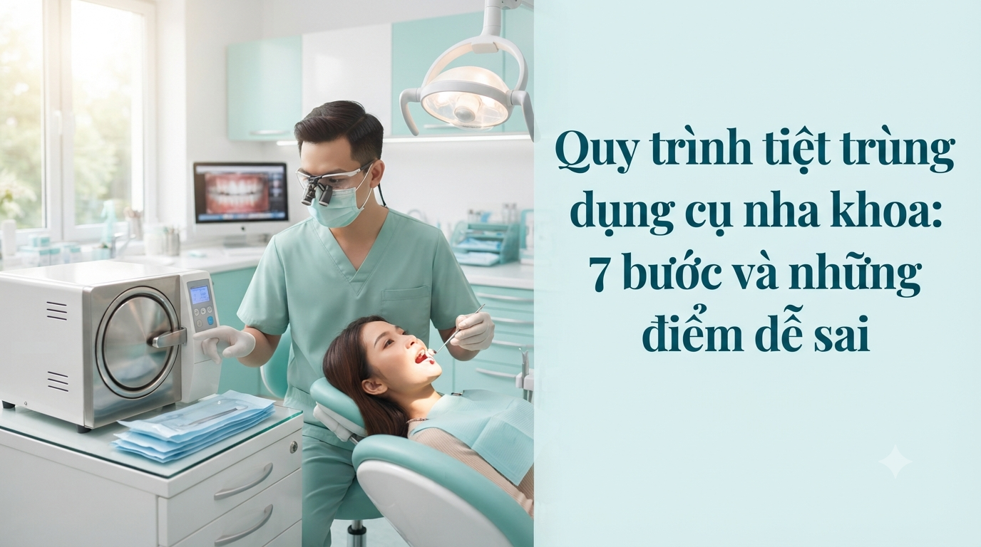 Quy trình tiệt trùng dụng cụ nha khoa: 7 bước và những điểm dễ sai